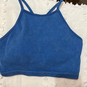 blue workout top!